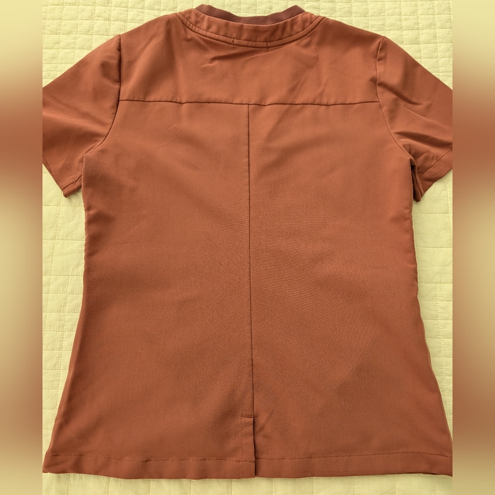 Figs Oran Slim Scrub Top, XXS, Mauve - Picture 3 of 4